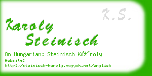 karoly steinisch business card